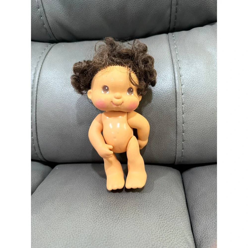 Vintage 1985 Hallmark‎ Cards Inc Brunette Vinyl Doll Small Poseable Retro Toy